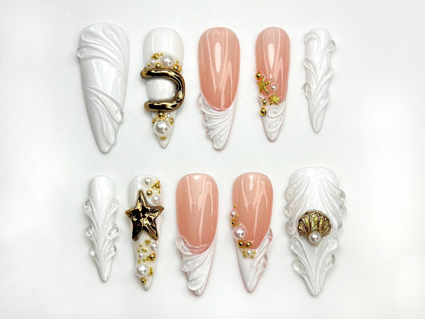 Pop Art Custom Press On Nails | Vintage Eye & Fish Nail Art | Handmade Funky Artcore Nails | Retro Eclectic Press Ons | JB882HC (Copy)