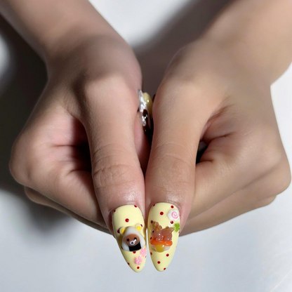 3D Food Press On Nails with Sushi & Salmon Art | Cute Japanese Food Design | Kawaii Handmade Statement Nails | OB537UC