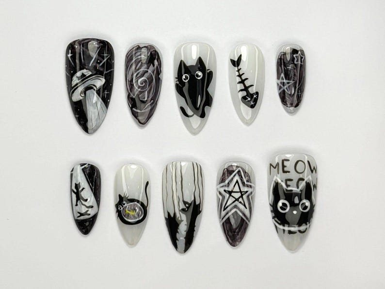 Combo Cute Press On Nails | Handmade Fun Nail Art | Mixed Cute Designs | Gift for Nail Lovers | Bestseller Nail | Cute Collection | JB997H