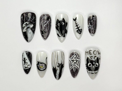 Combo Cute Press On Nails | Handmade Fun Nail Art | Mixed Cute Designs | Gift for Nail Lovers | Bestseller Nail | Cute Collection | JB997H