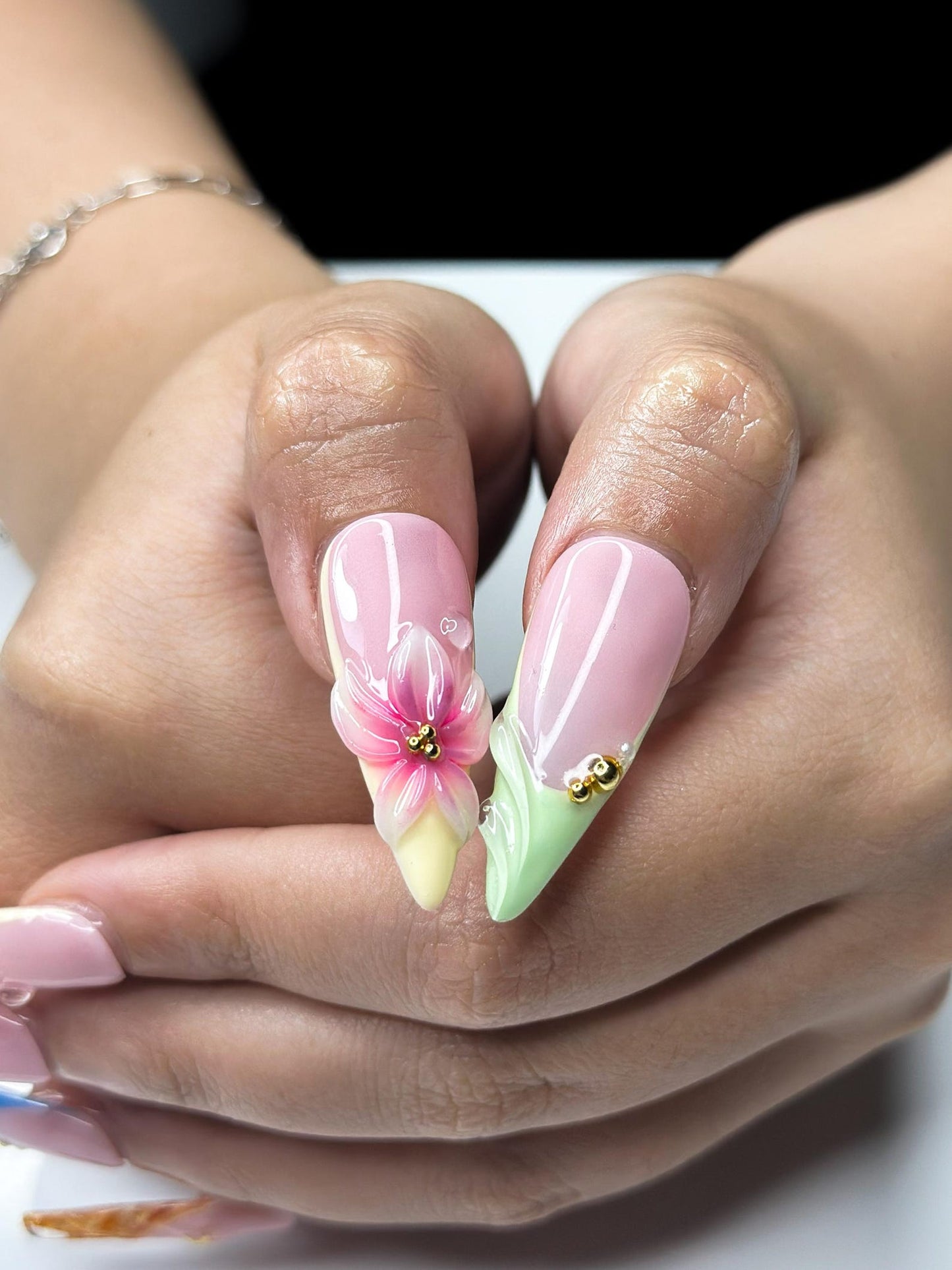 Tropical Sea Breeze Press On Nails | 3D Seashell & Starfish Nails | Colorful Ocean Nail Set | Summer Vacation Nails | OB885NC