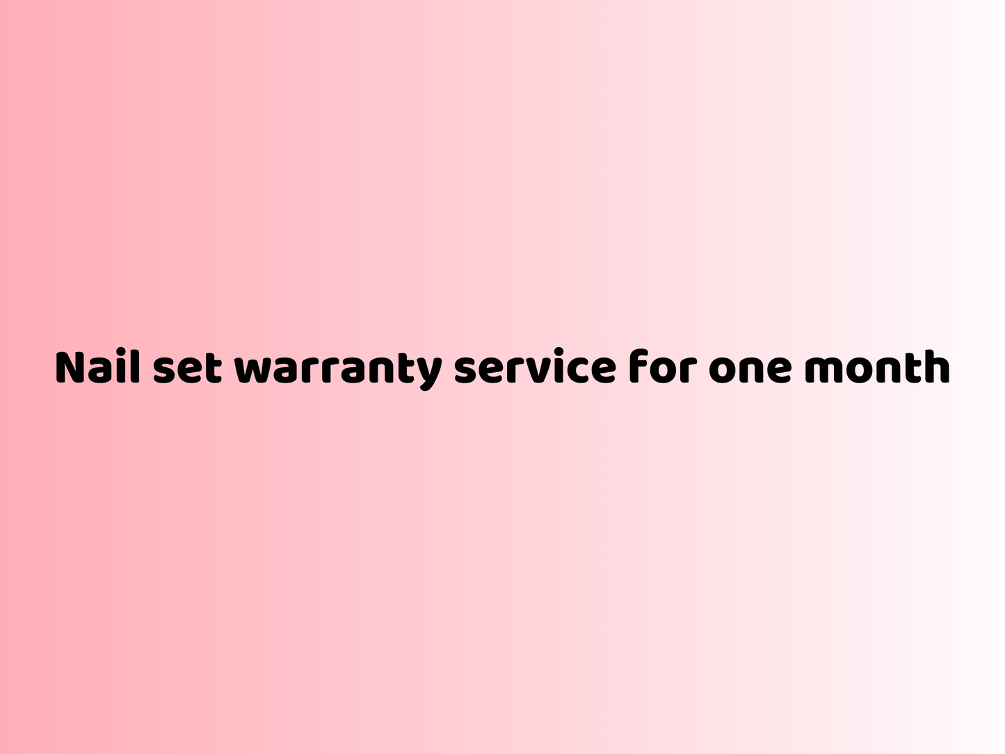 Nail set warranty service for one month - HD01T