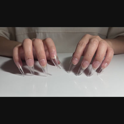 Leopard print stiletto press on nails, metallic gold animal print, nude French, fall manicure | OB717XI