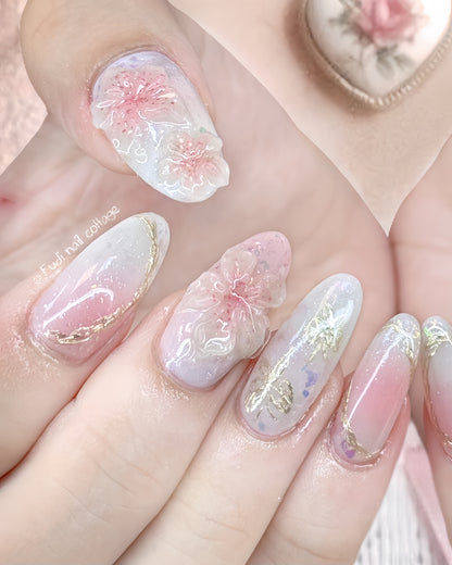 Rosewater Glow Press-on Nails – Exclusively handcrafted by artist Fudinail | OA16DL