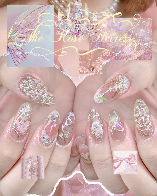 The Rose Heiress Press On Nails by FudiNails | OA19DL