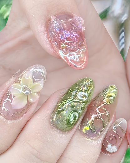 Verdant Reverie Press On Nails by FudiNails | OA17DL