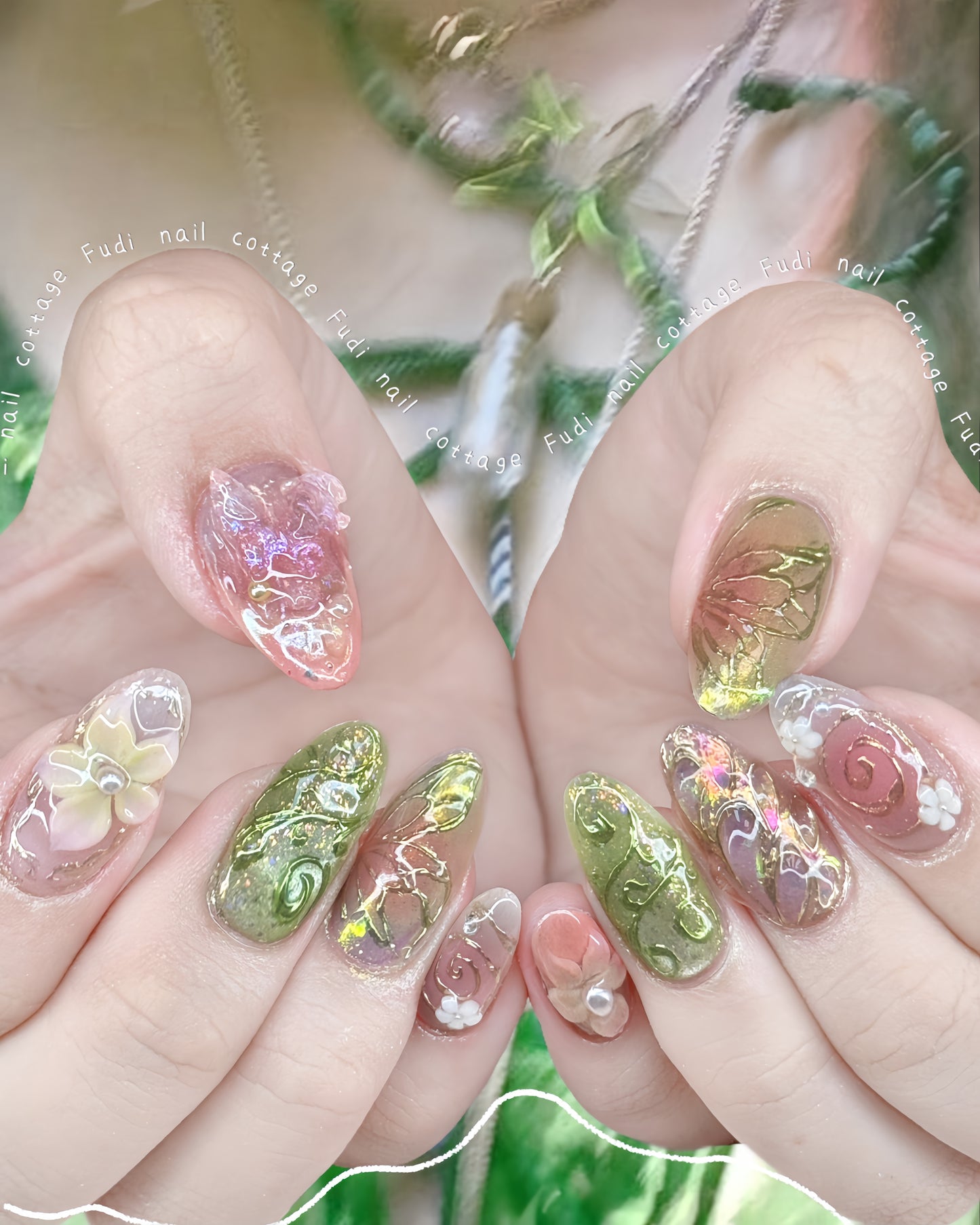 Verdant Reverie Press On Nails by FudiNails | OA17DL